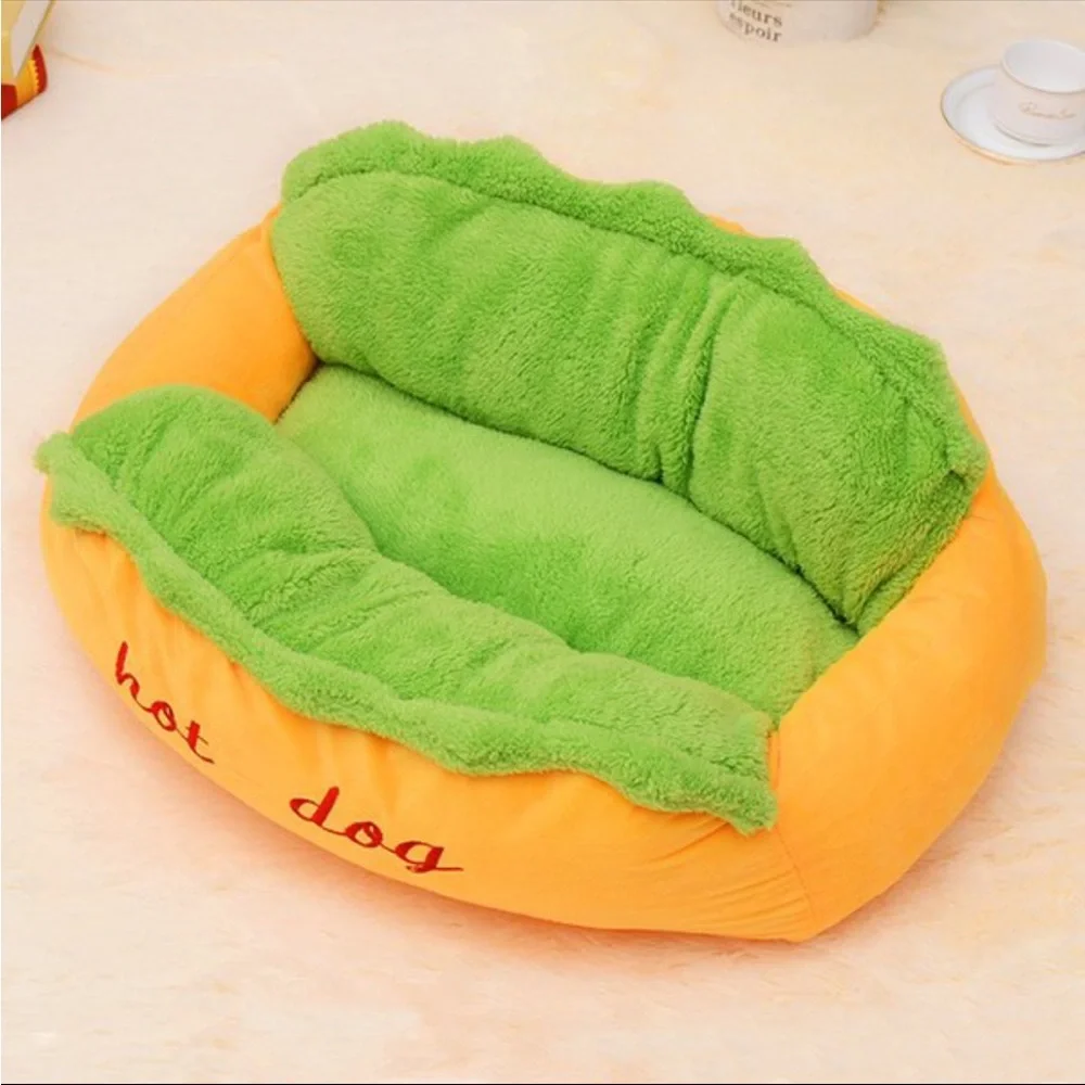 Hot dog bed for small dogs